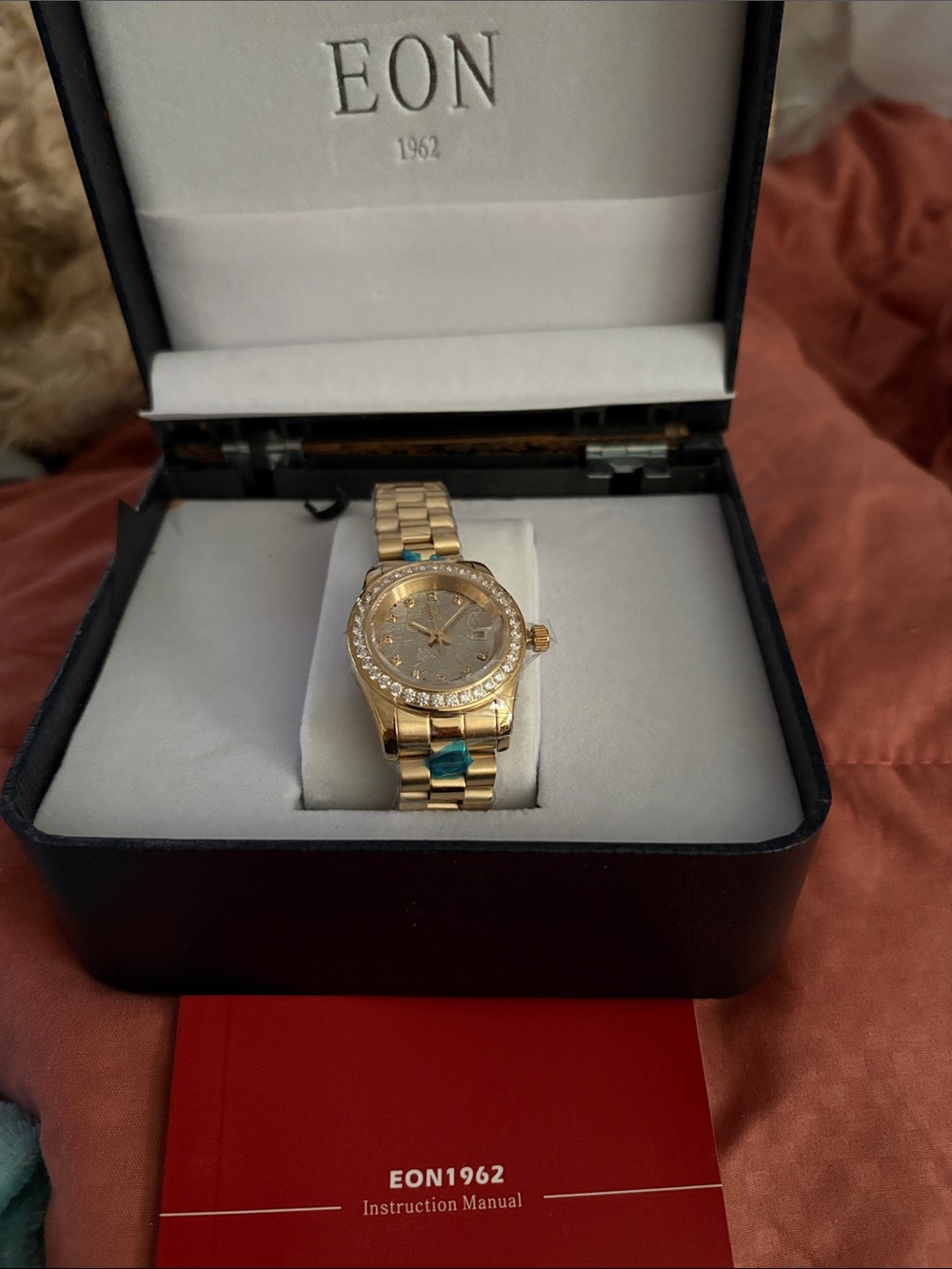 Gold-Tone Women's Crystal Bezel Bracelet Watch